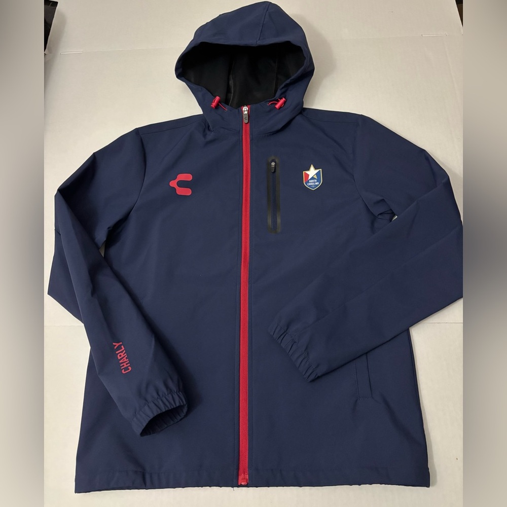 Charly North Carolina FC unisex Navy Blue Full Zip Hoodie Jacket Size XS